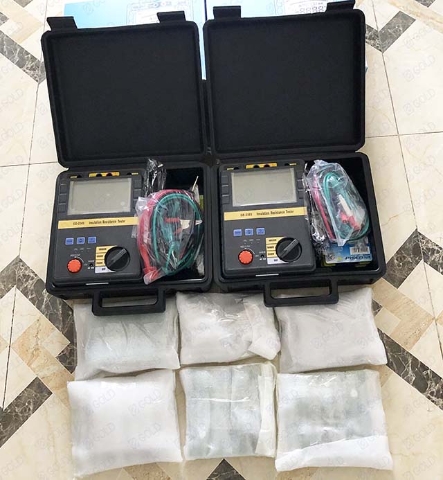Ipinadala ang dalawang set GD-2303 insulation resistance tester sa Russia