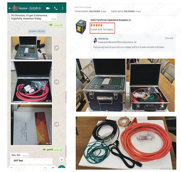 Ang GDGS Transformer na si Tan Delta Tester ay Nabenta sa Ecuador